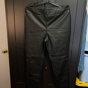 NWOT leather/vegan leather, straight, leg pants